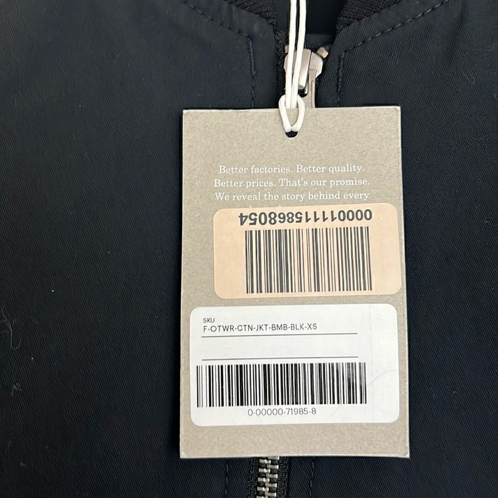 NWT Everlane The Bomber Jacket in Black Size XS - Picture 3 of 13